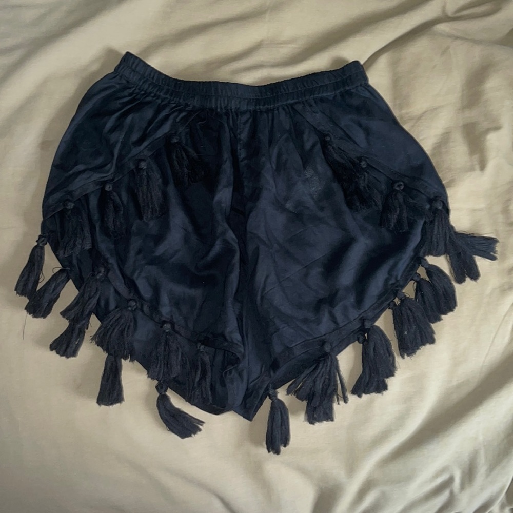 ASOS Black tassel shorts
